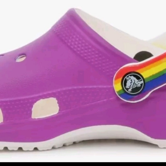 *BRAND NEW* Crocs* Classic Rainbow Dye Clog Pride-LGBT Sz Men 9 / Woman 11 Shoes - Picture 4 of 5